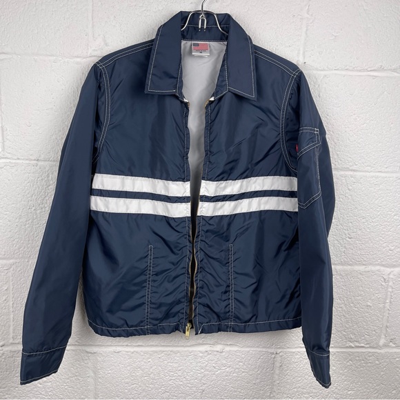 Birdwell Beach Britches Competition Jacket Navy and White Stripes Size M - Picture 8 of 13